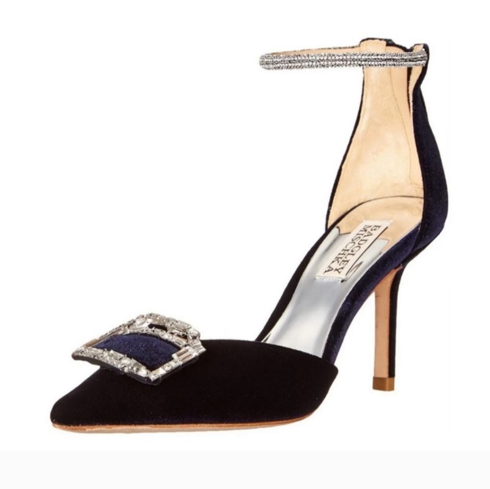 Badgley Mischka Hells Ulissa BLKSAT Mp6408 SIZE 10